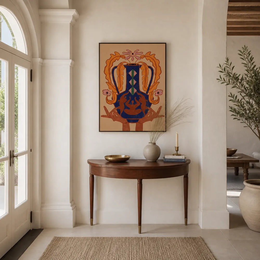 Room mockup featuring Vessel Collection  Blossom Art Print