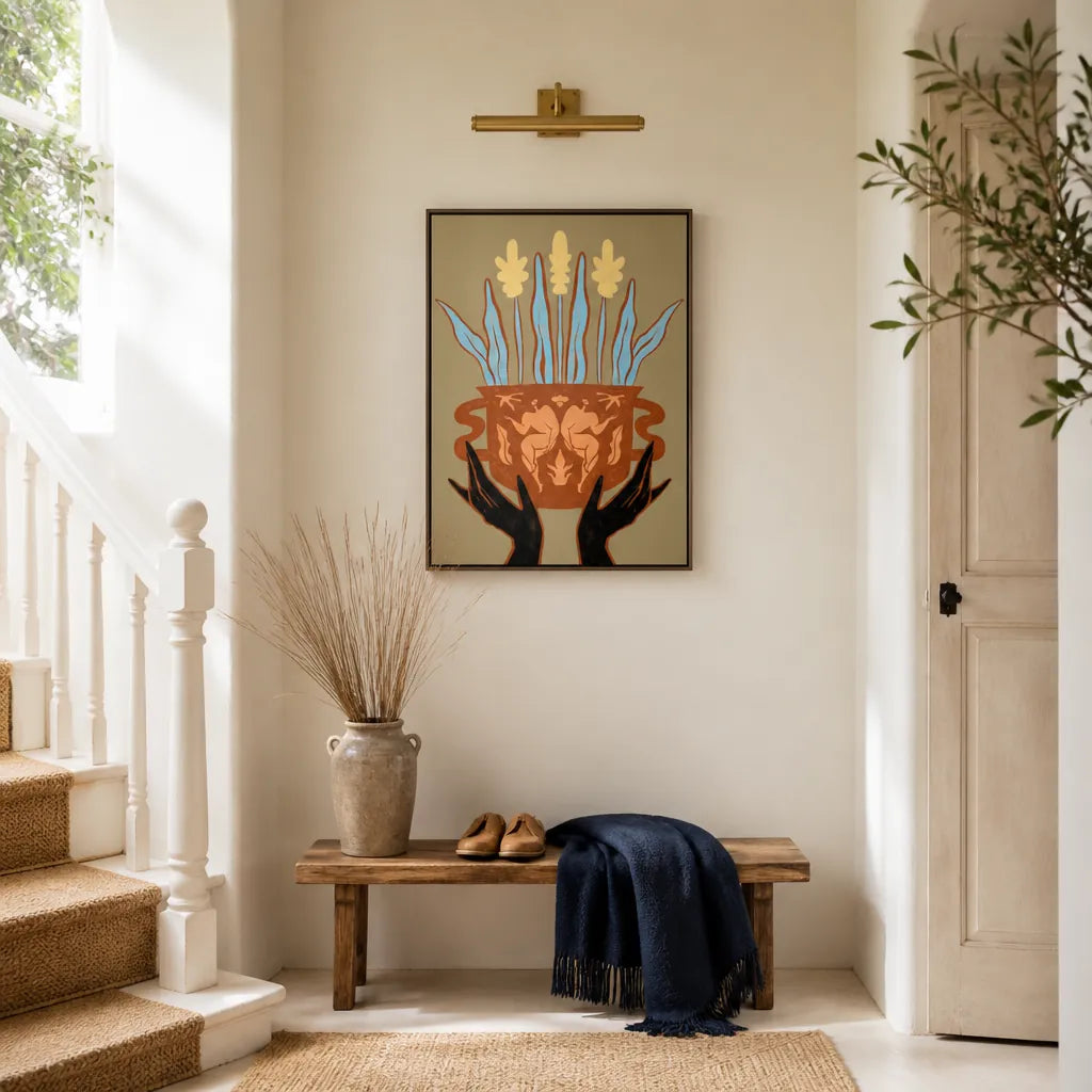 Room mockup featuring Vessel Collection  Growth Art Print