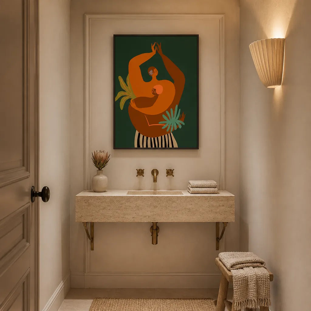Room mockup featuring You and Me Art Print