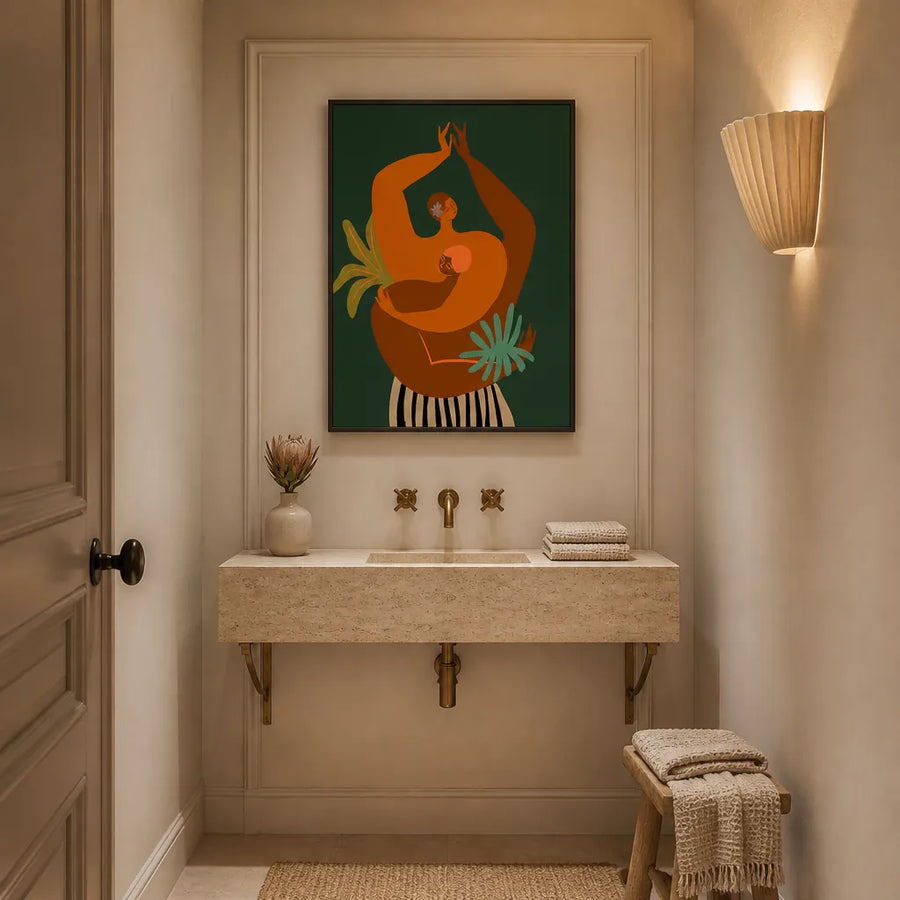 You and Me Art Print in a room setting