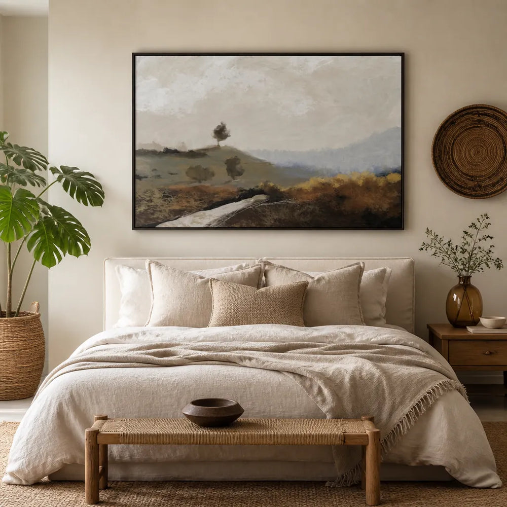 Room mockup featuring La Collina Art Print