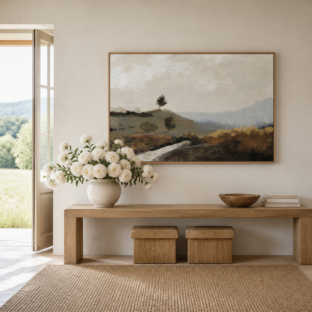 Room mockup featuring La Collina Art Print