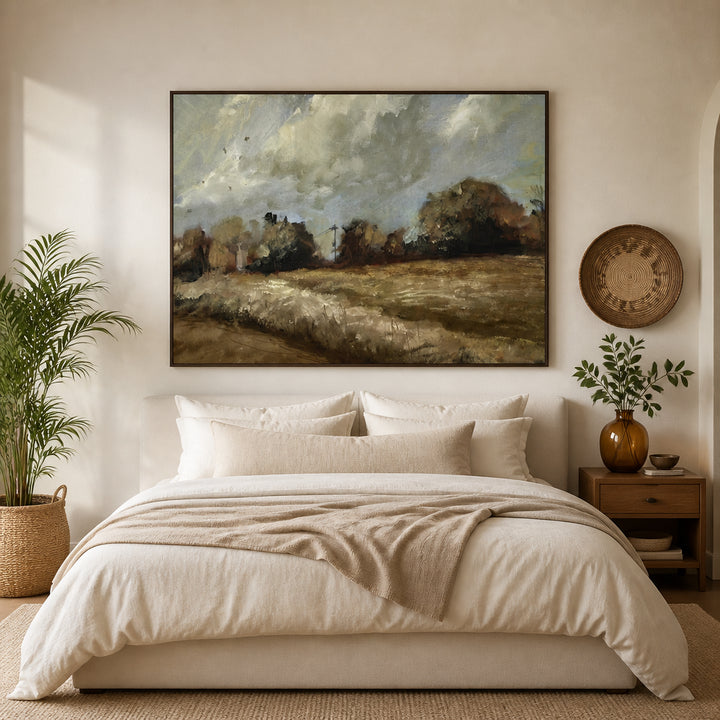 Room mockup featuring Oak Trees Art Print