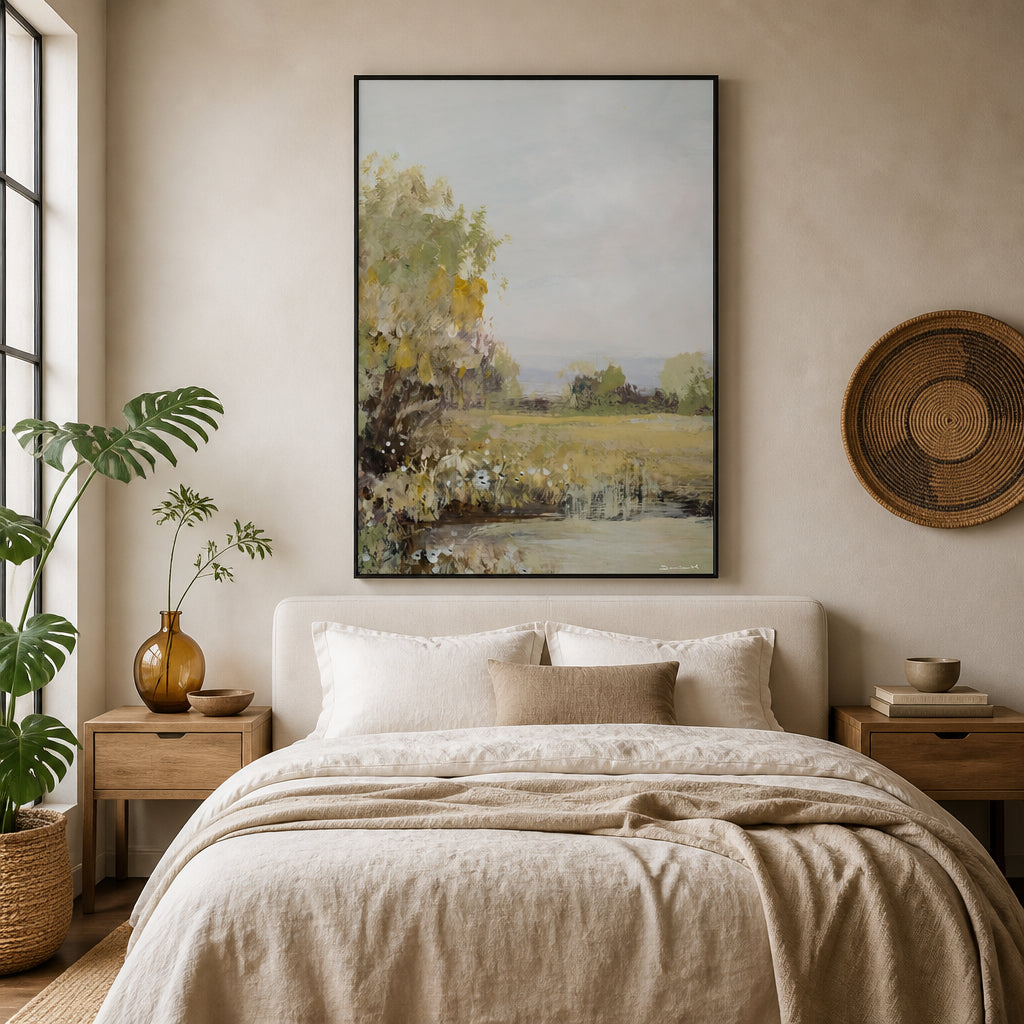 Room mockup featuring Time Passes Art Print