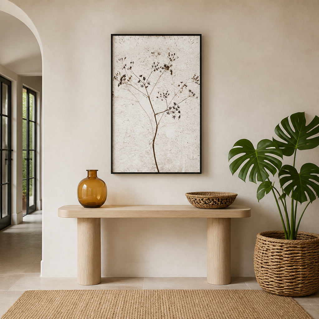 Room mockup featuring Delicate Dried Plant Photo Print