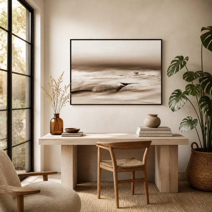 Room mockup featuring Solitary Desert Tree Photo Print