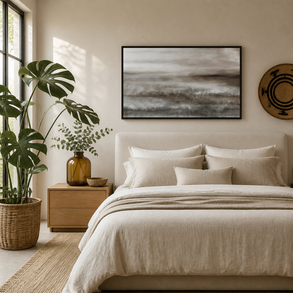 Room mockup featuring Windswept Waves Art Print