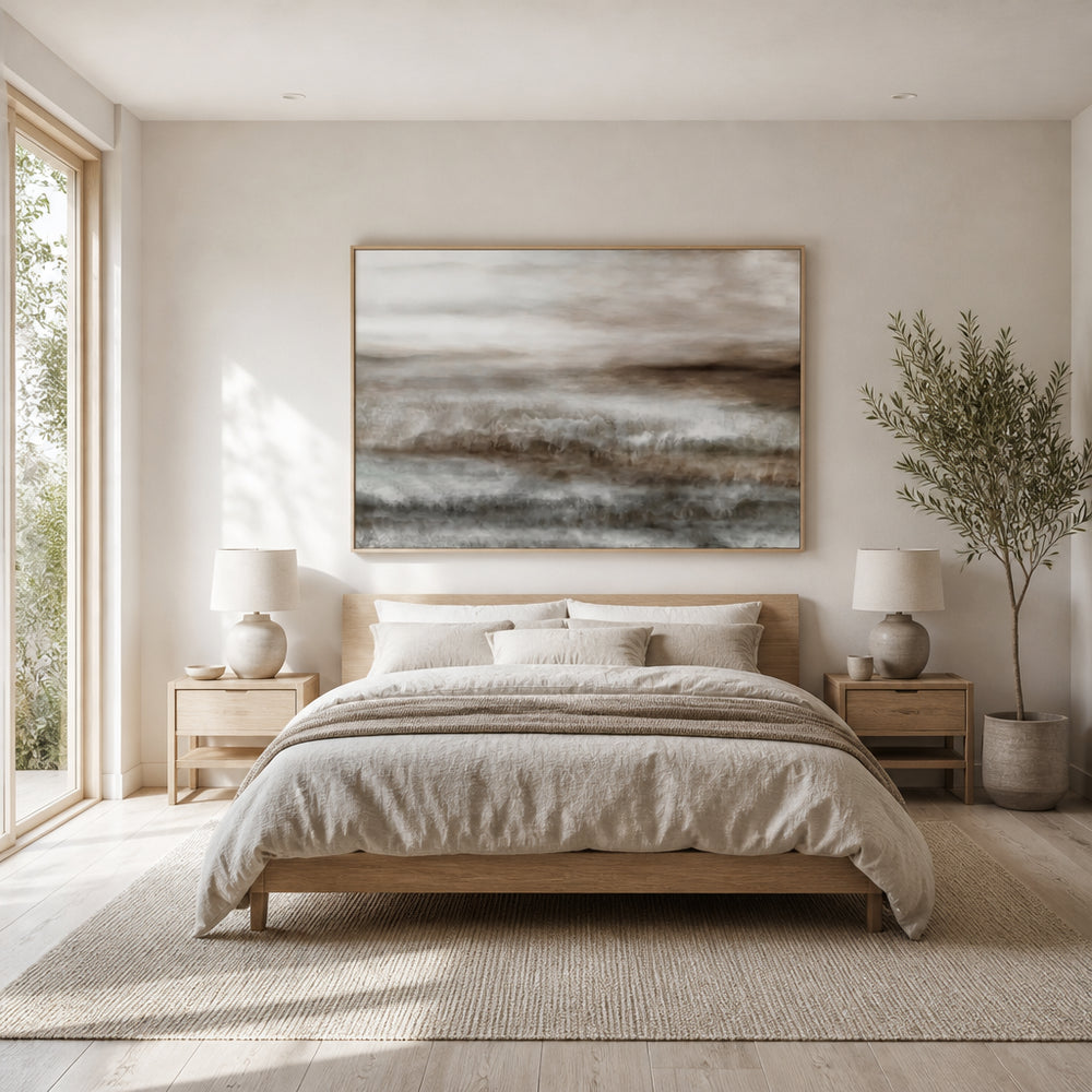 Room mockup featuring Windswept Waves Art Print