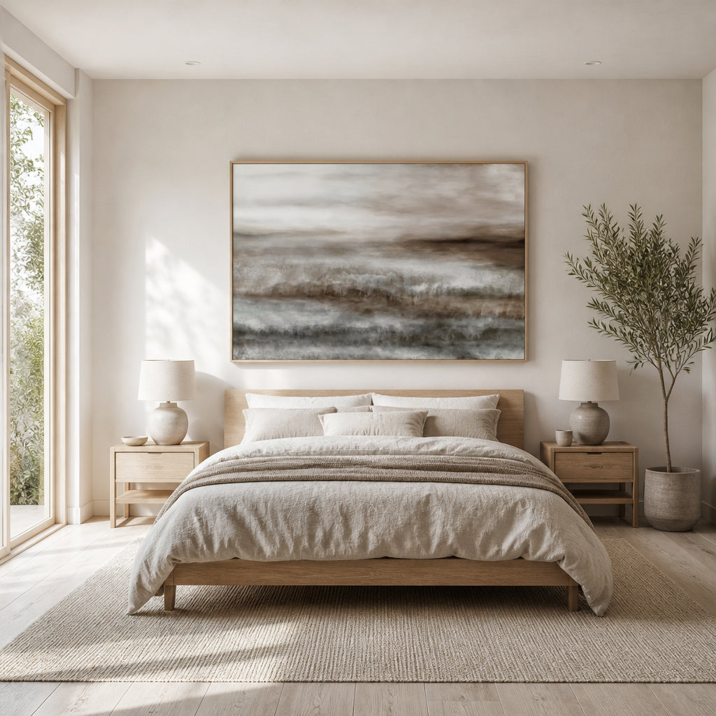 Room mockup featuring Windswept Waves Art Print