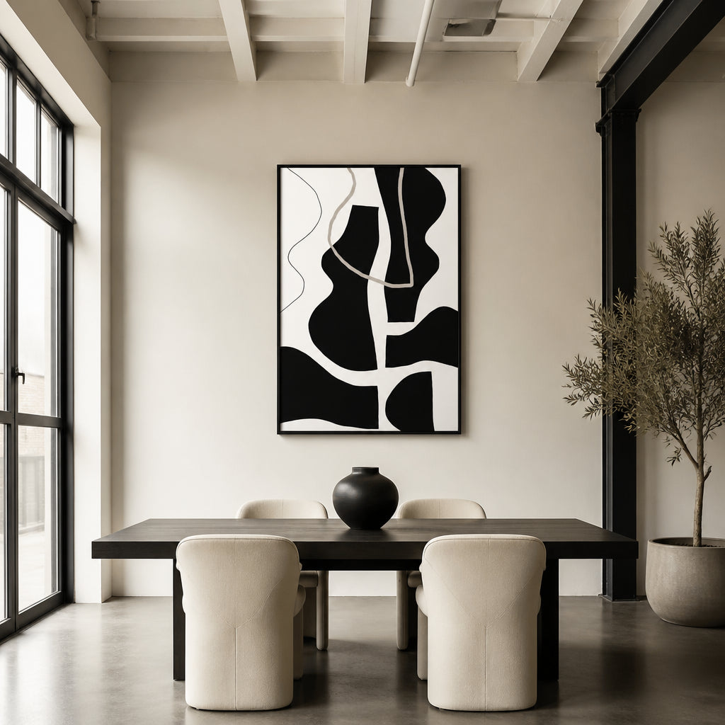 Room mockup featuring Flowing Silhouettes Art Print