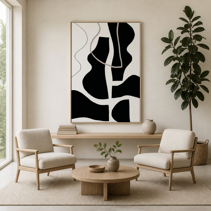 Room mockup featuring Flowing Silhouettes Art Print