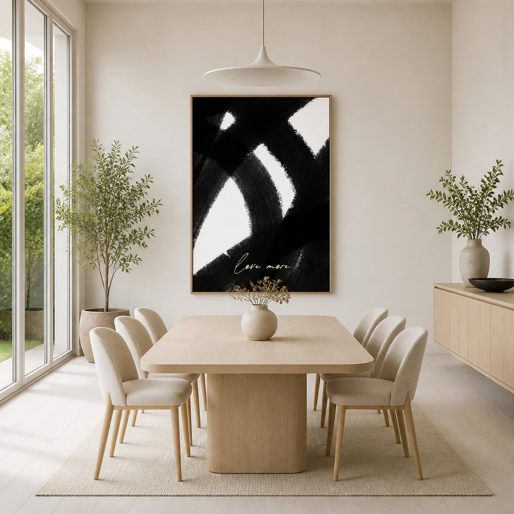 Room mockup featuring Love's Abstract Path Art Print
