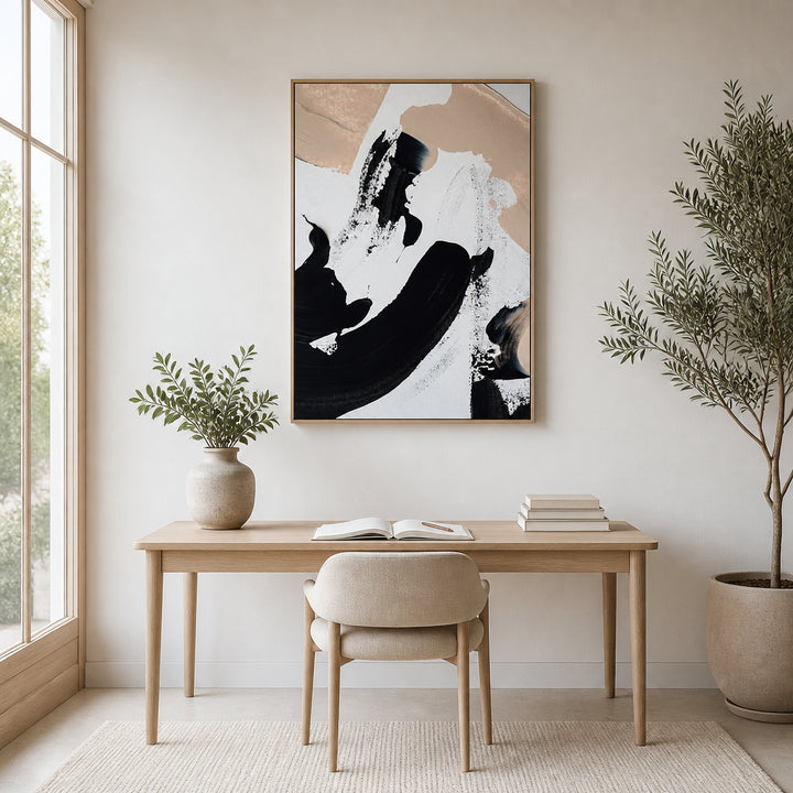 Room mockup featuring Monochrome Dance Art Print