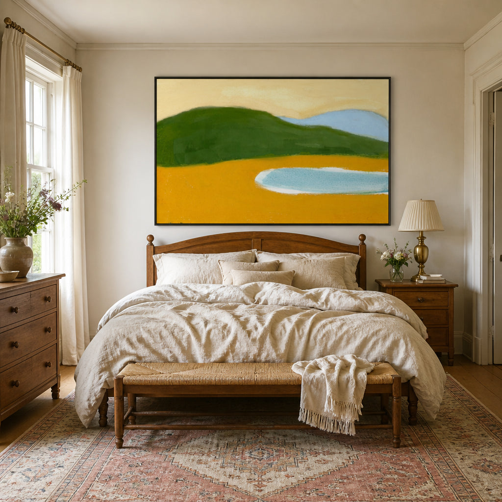 Room mockup featuring Serene Abstract Landscape Art Print