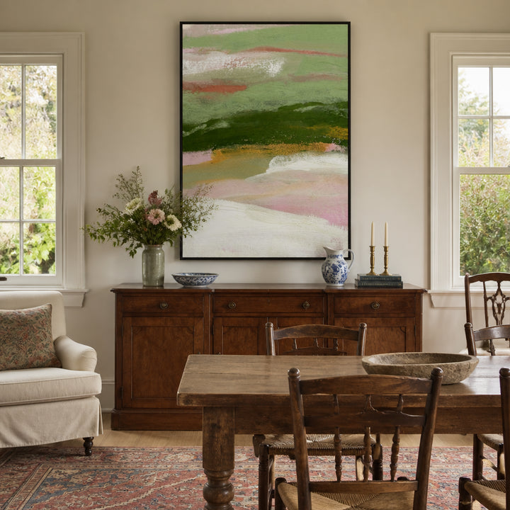 Room mockup featuring Soft Abstract Landscape Art Print