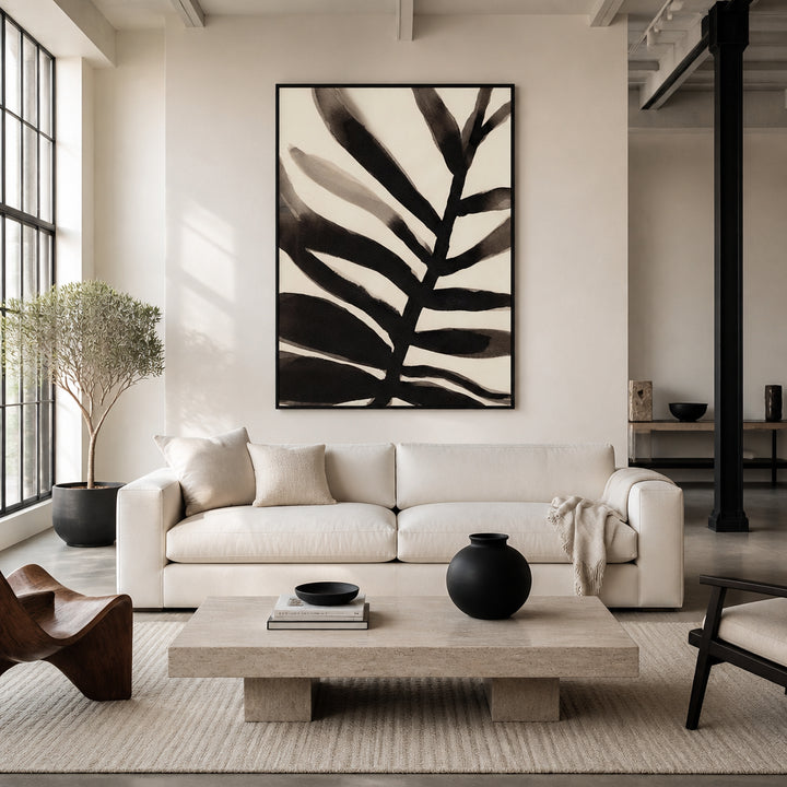 Room mockup featuring Abstract Leaf Study Art Print
