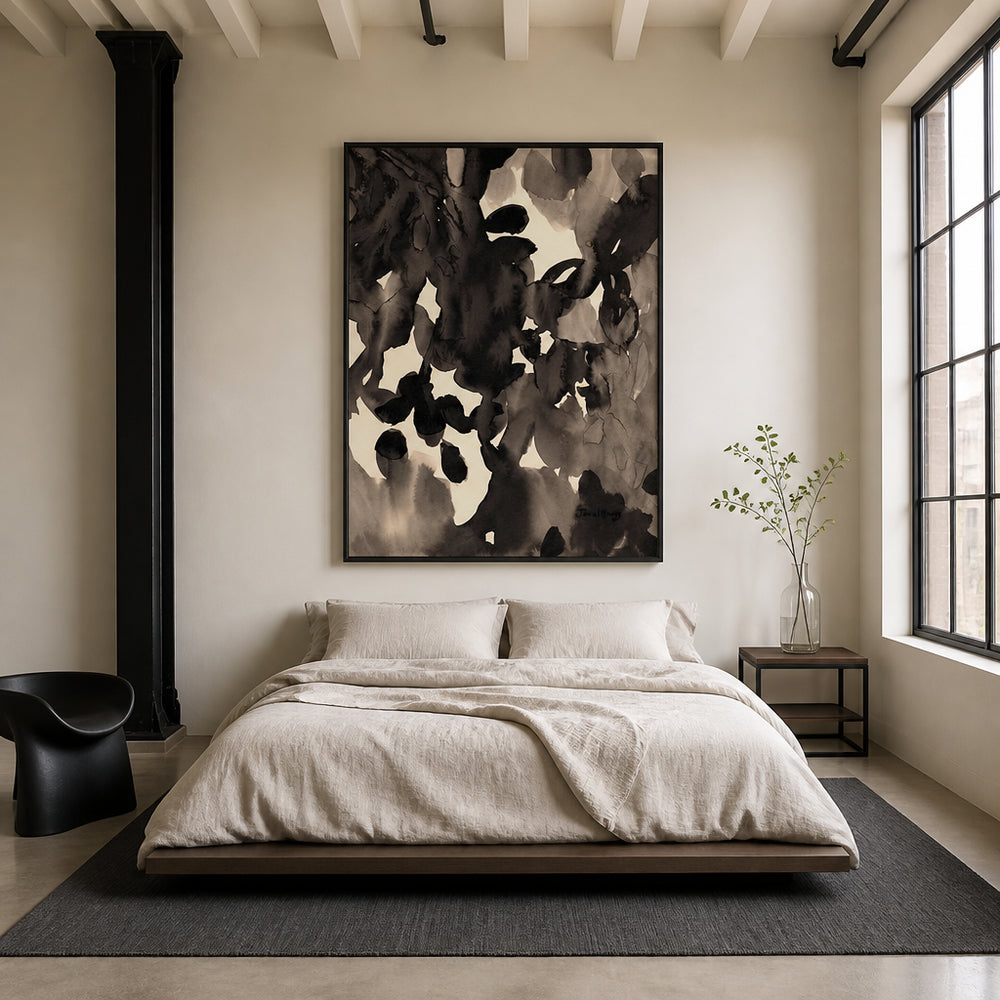 Room mockup featuring Flowing Organic Forms Art Print