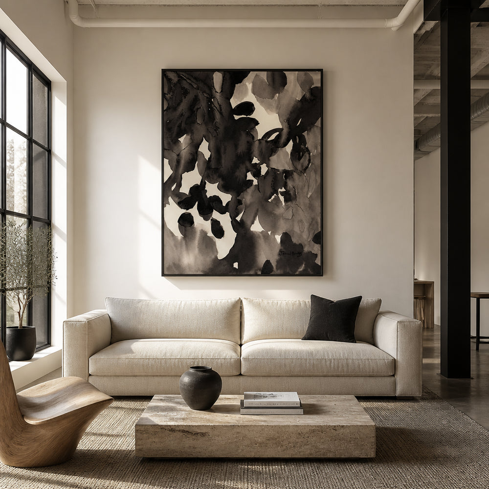 Room mockup featuring Flowing Organic Forms Art Print