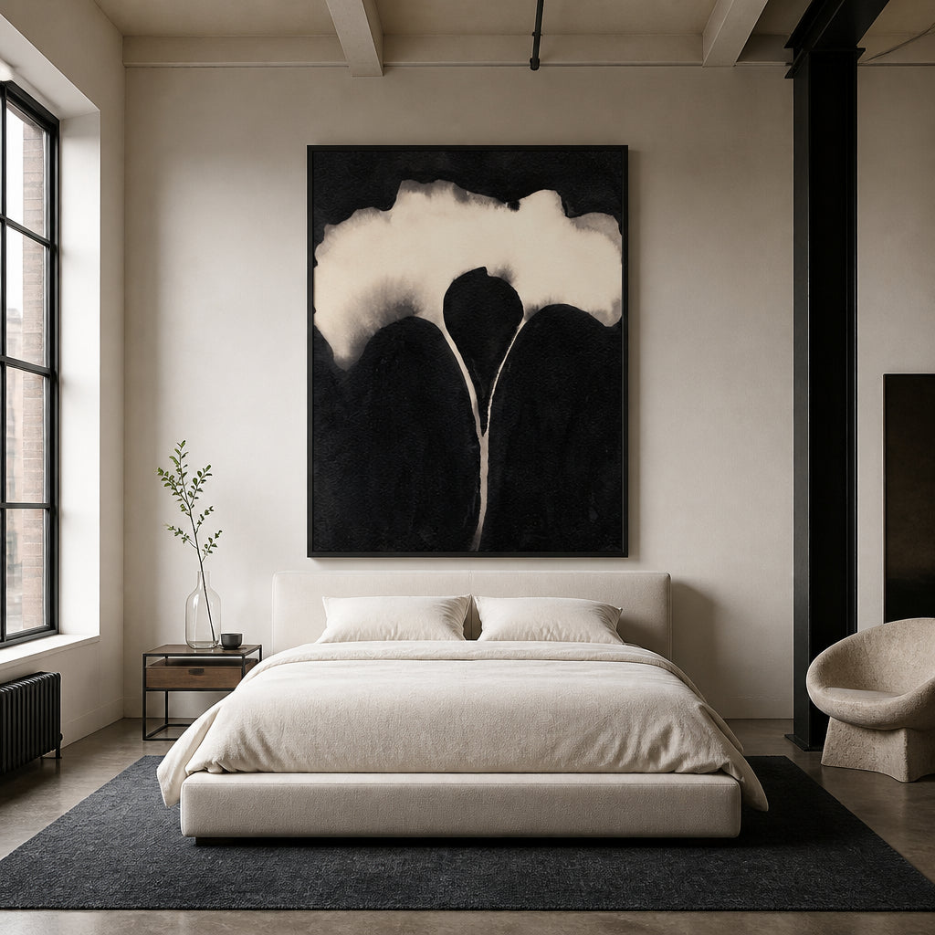 Room mockup featuring Minimal Ink Bloom Art Print
