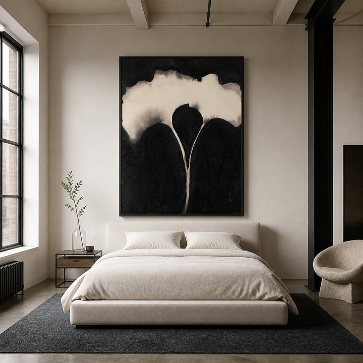 Room mockup featuring Minimal Ink Bloom Art Print