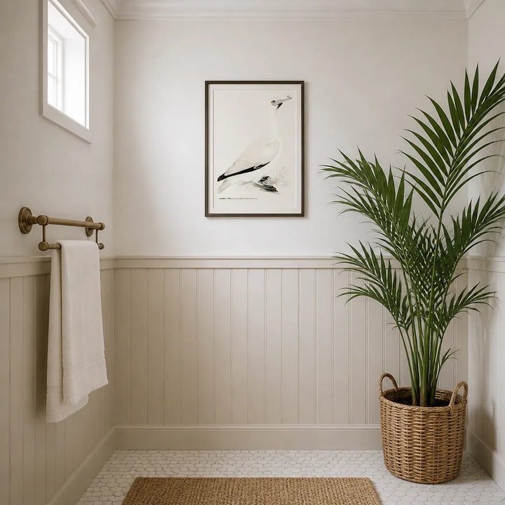Room mockup featuring Gannet Vintage Bird Print