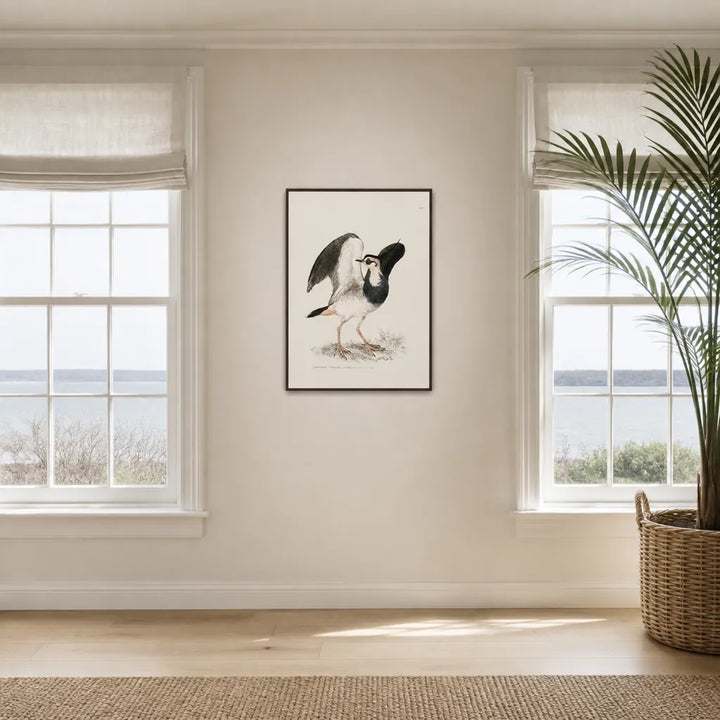 Room mockup featuring Lapwing Vintage Bird Print