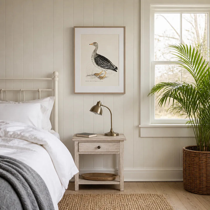 Room mockup featuring Wild Goose Vintage Bird Print