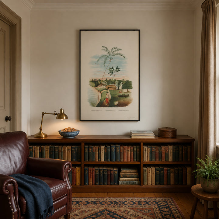Room mockup featuring Bactris Littoralis by Rodrigues Art Print