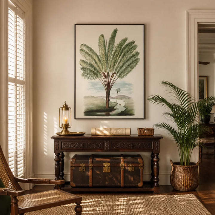 Room mockup featuring Astrocaryum Giganteum by Rodrigues Art Print