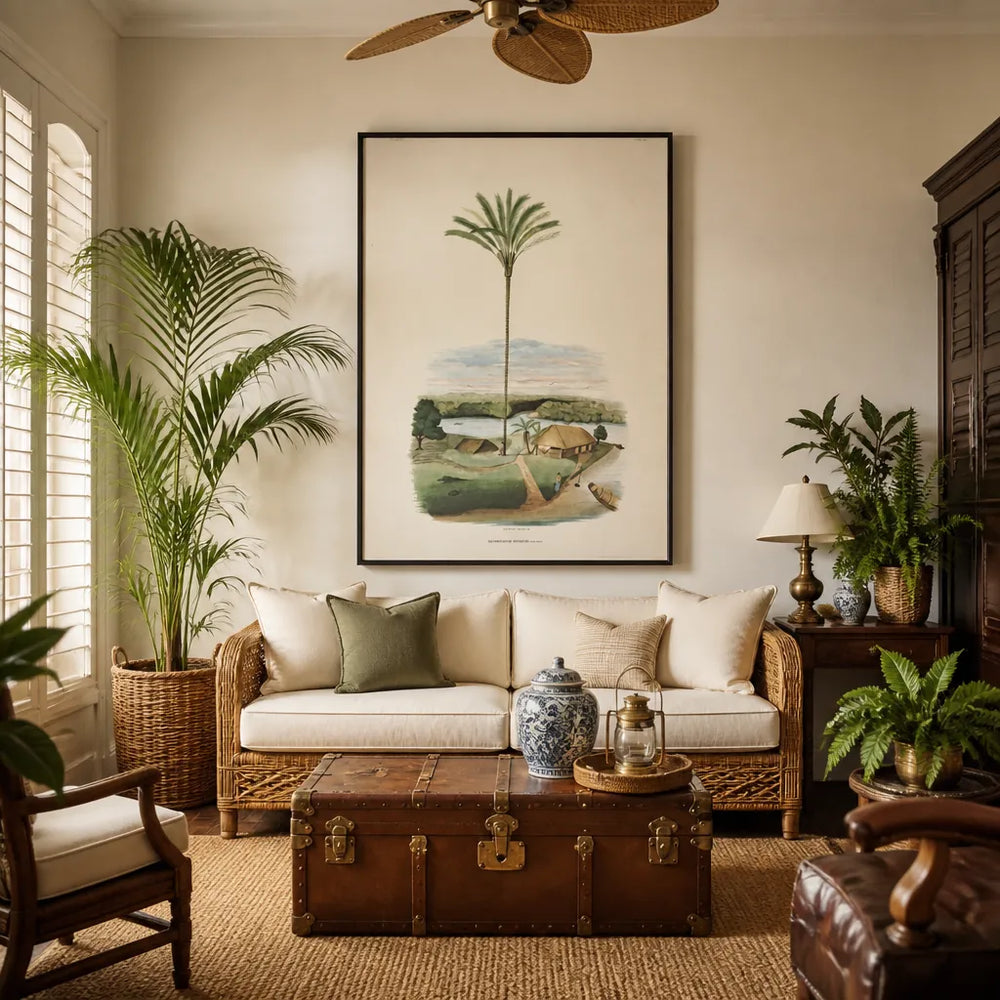 Room mockup featuring Astrocaryum Princeps by Rodrigues Art Print