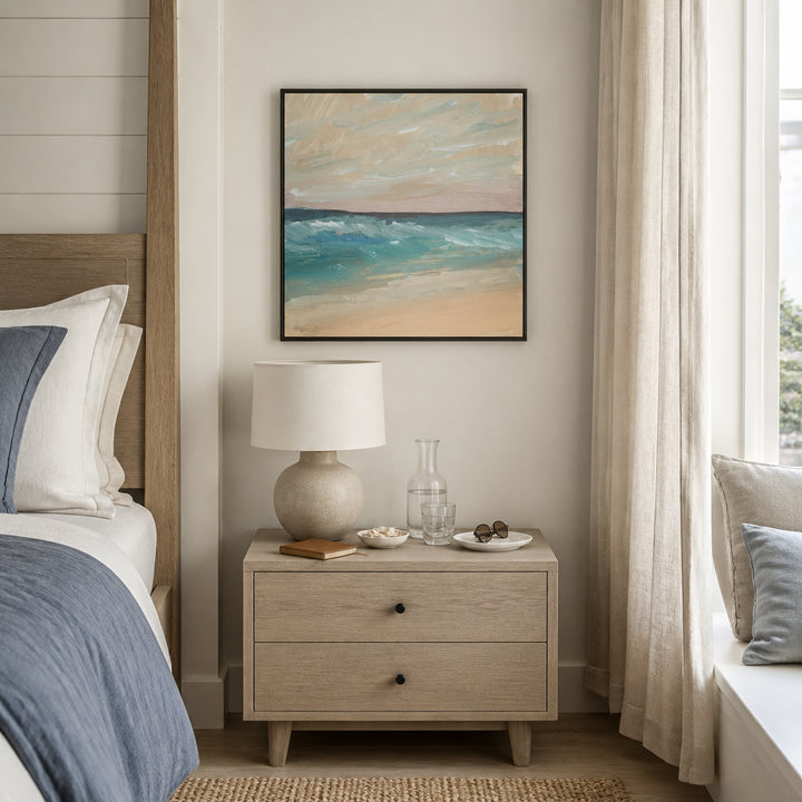 Room mockup featuring Bay Waves Art Print