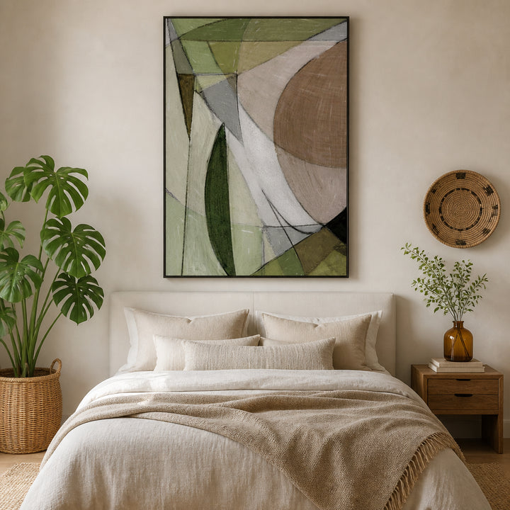 Room mockup featuring Abstract Earth Tones Art Print