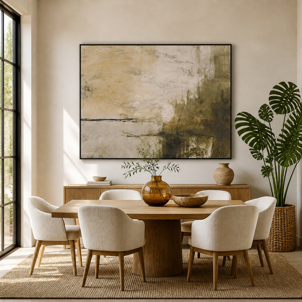 Room mockup featuring Earthy Abstract Landscape Art Print