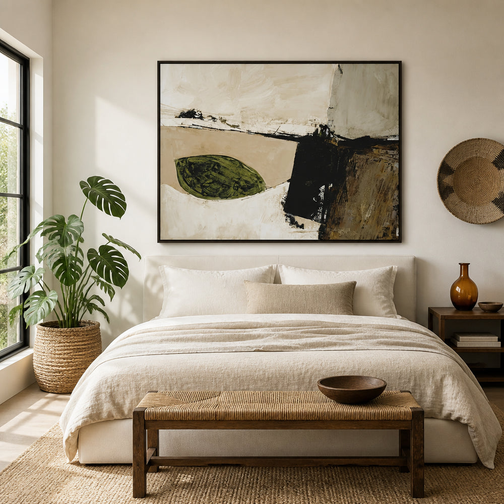 Room mockup featuring Earthy Abstract Landscape Art Print