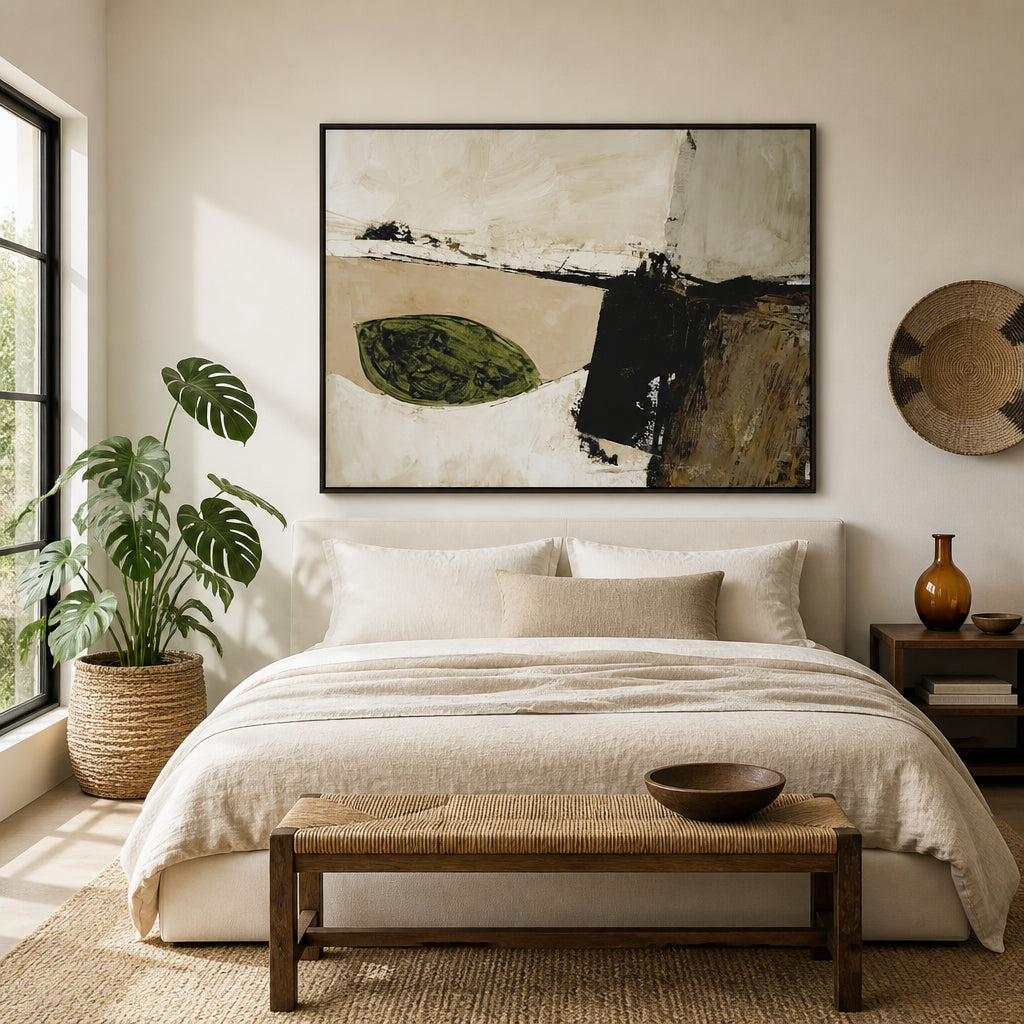 Room mockup featuring Earthy Abstract Landscape Art Print