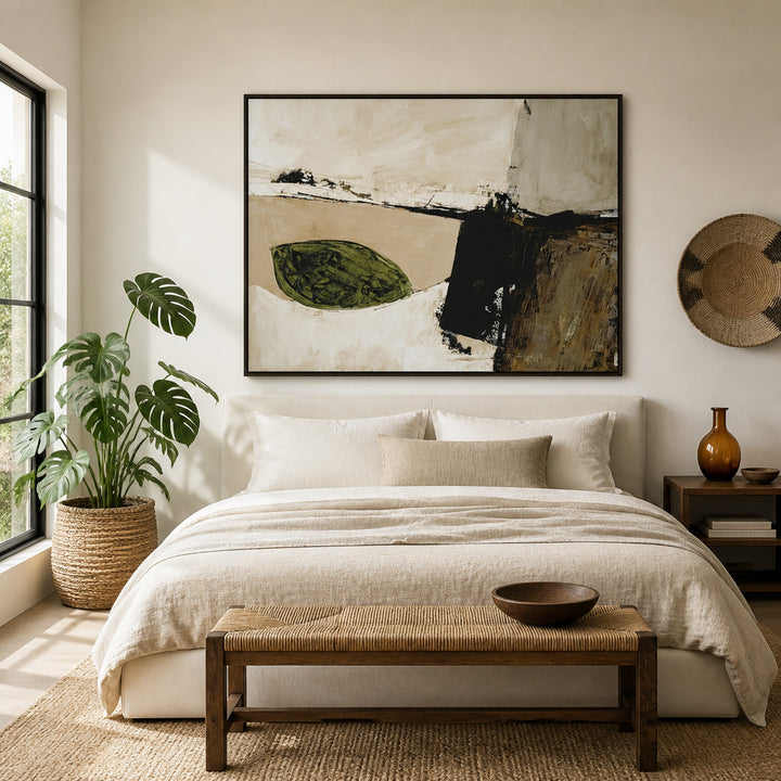 Room mockup featuring Earthy Abstract Landscape Art Print