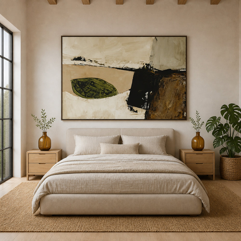 Room mockup featuring Earthy Abstract Landscape Art Print