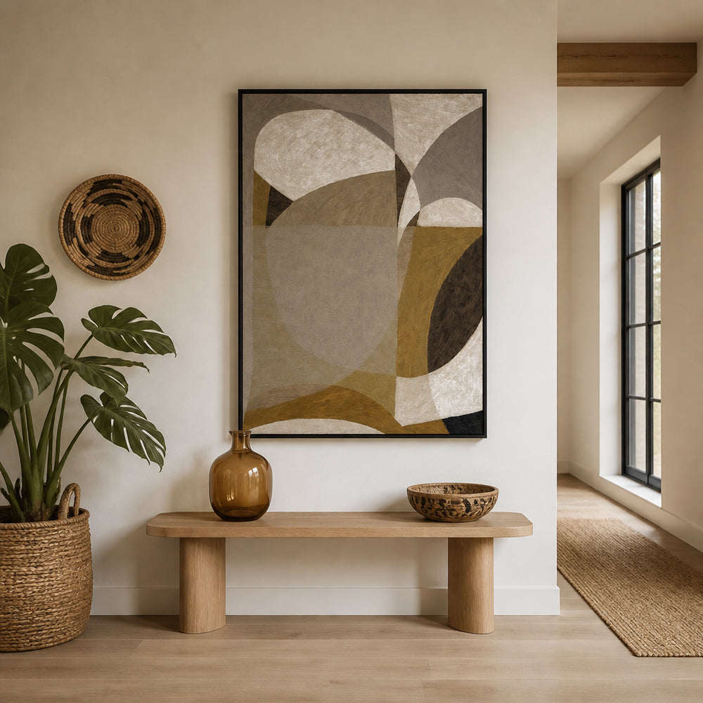Room mockup featuring Earthy Abstract Shapes Art Print
