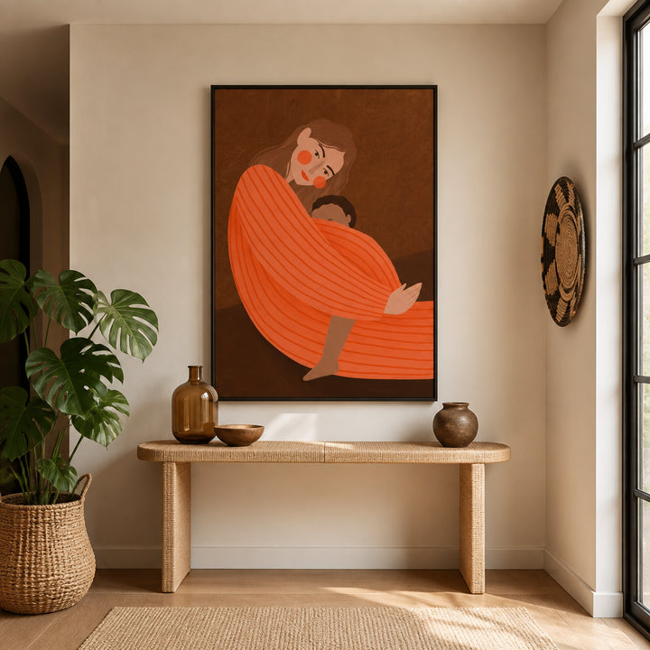 Room mockup featuring Loving Mother Child Art Print
