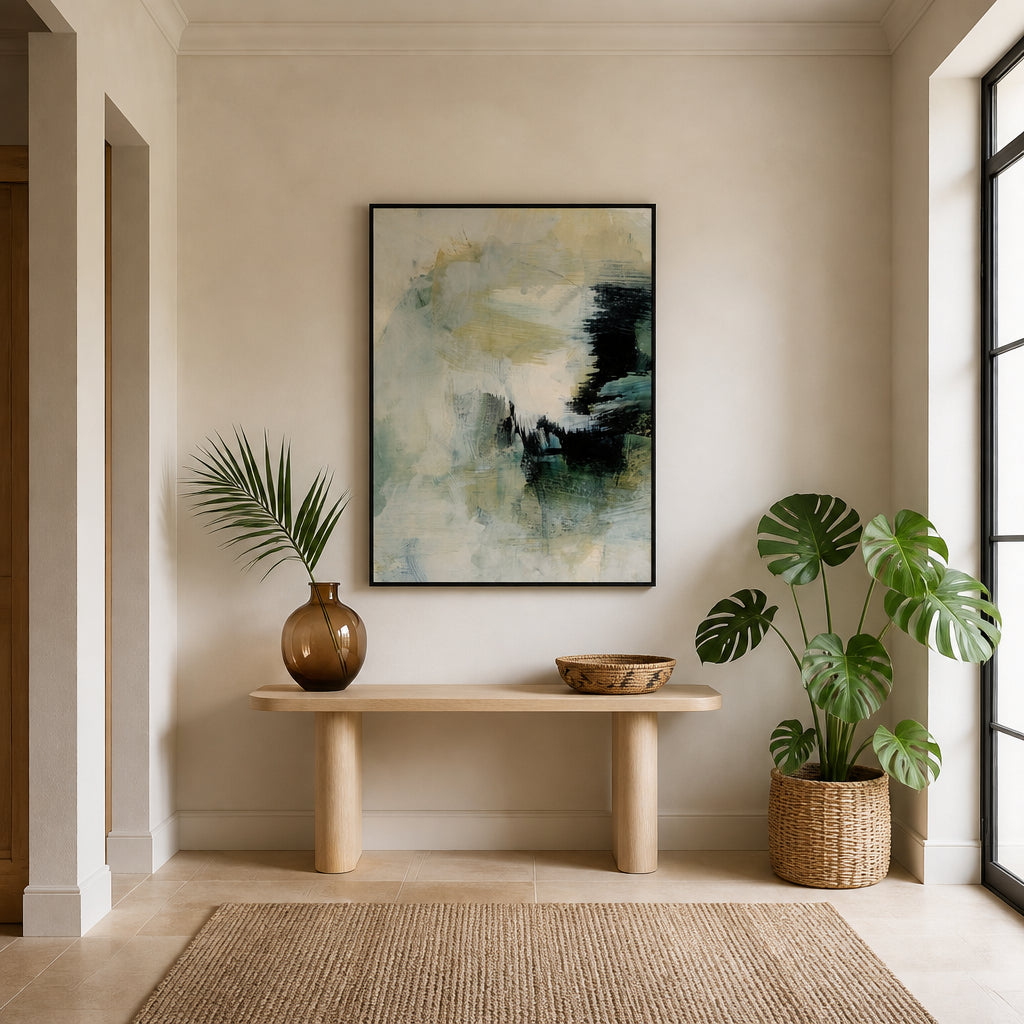 Room mockup featuring Begun Art Print