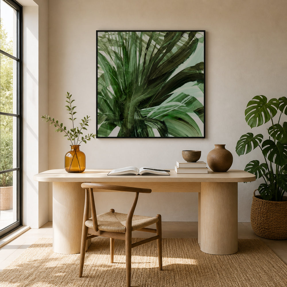 Room mockup featuring Palms Art Print