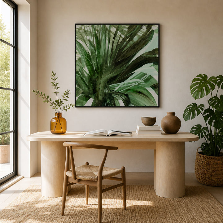Room mockup featuring Palms Art Print