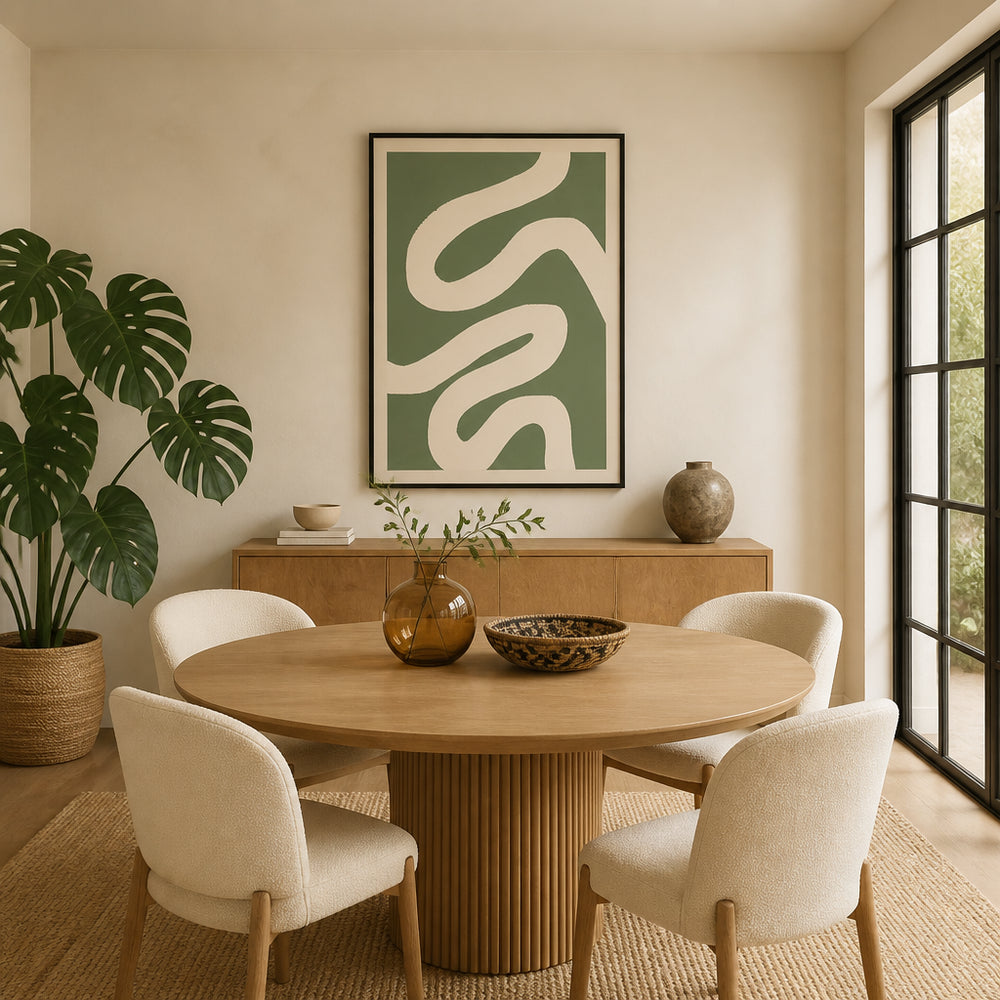 Room mockup featuring Calm Organic Lines Art Print
