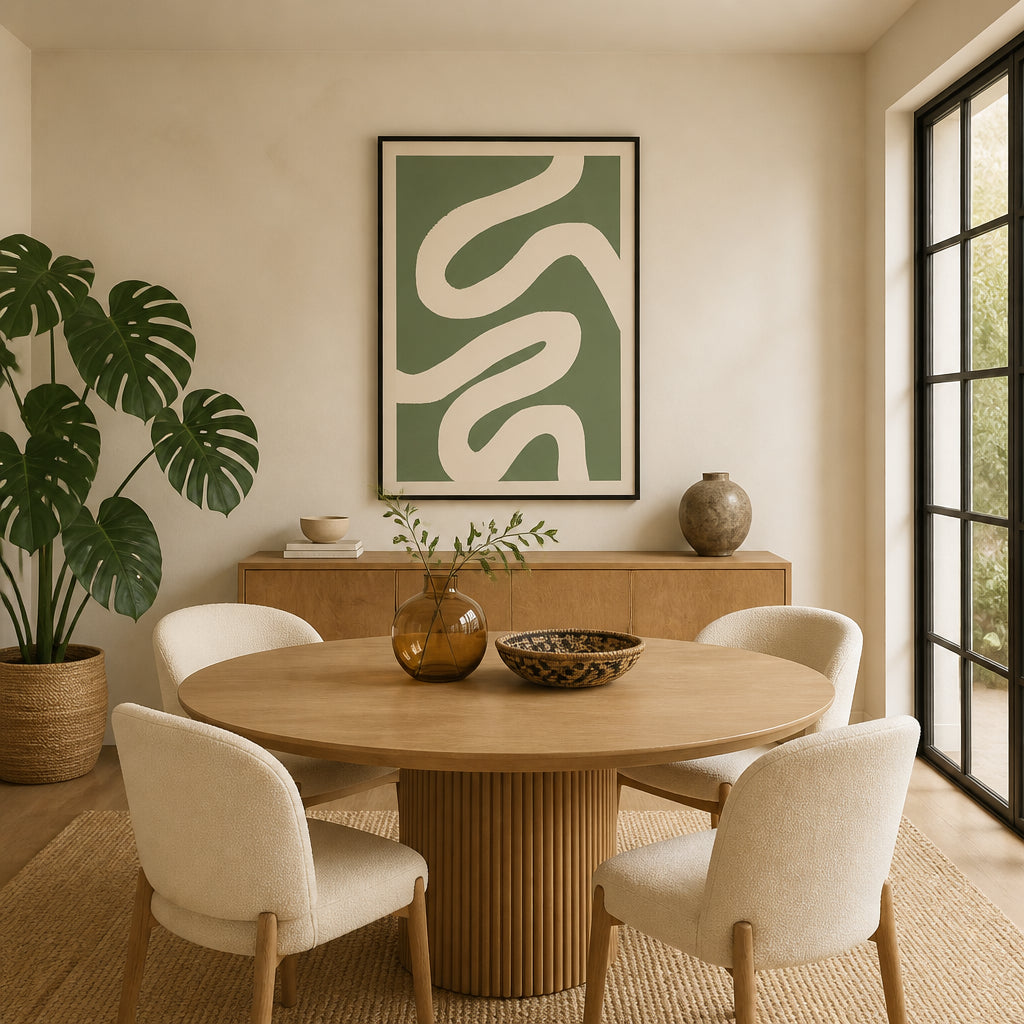 Room mockup featuring Calm Organic Lines Art Print