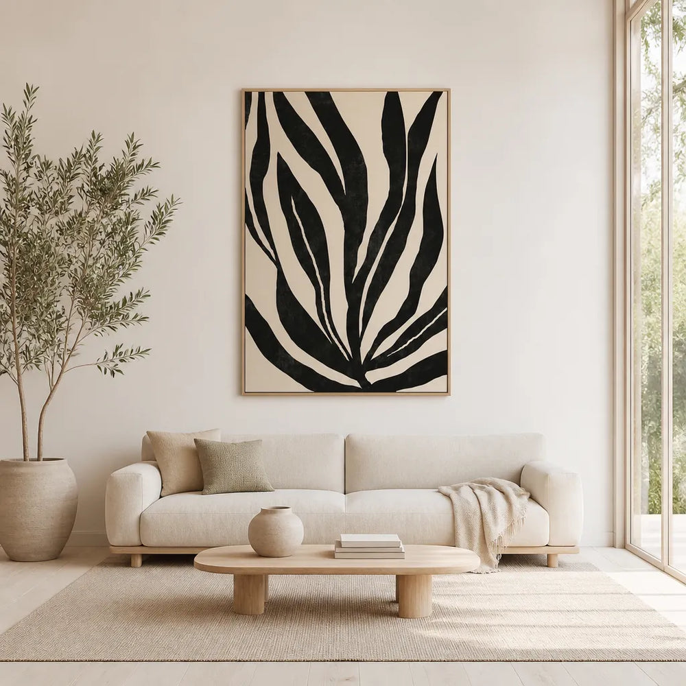 Room mockup featuring Abstract Botanical Fronds Art Print