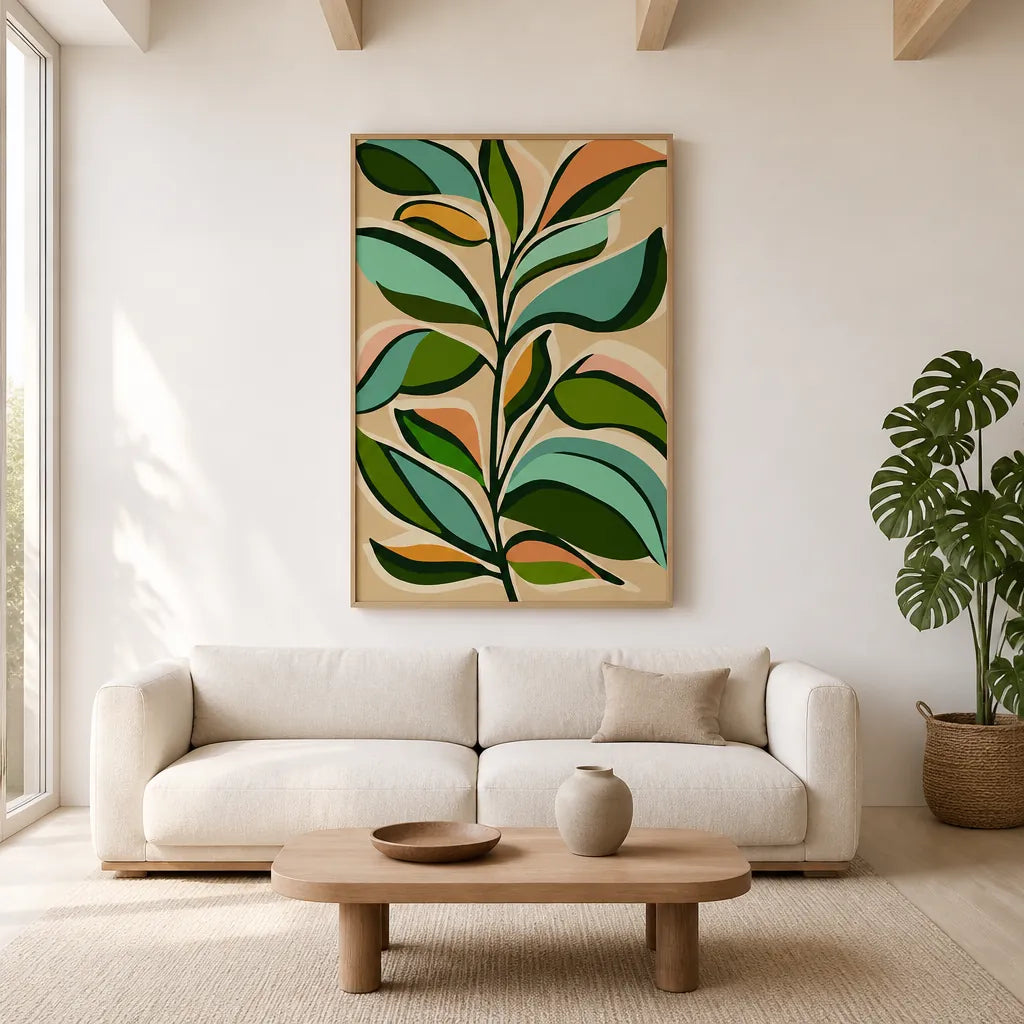 Celebration 3 Art Print shown in a styled room