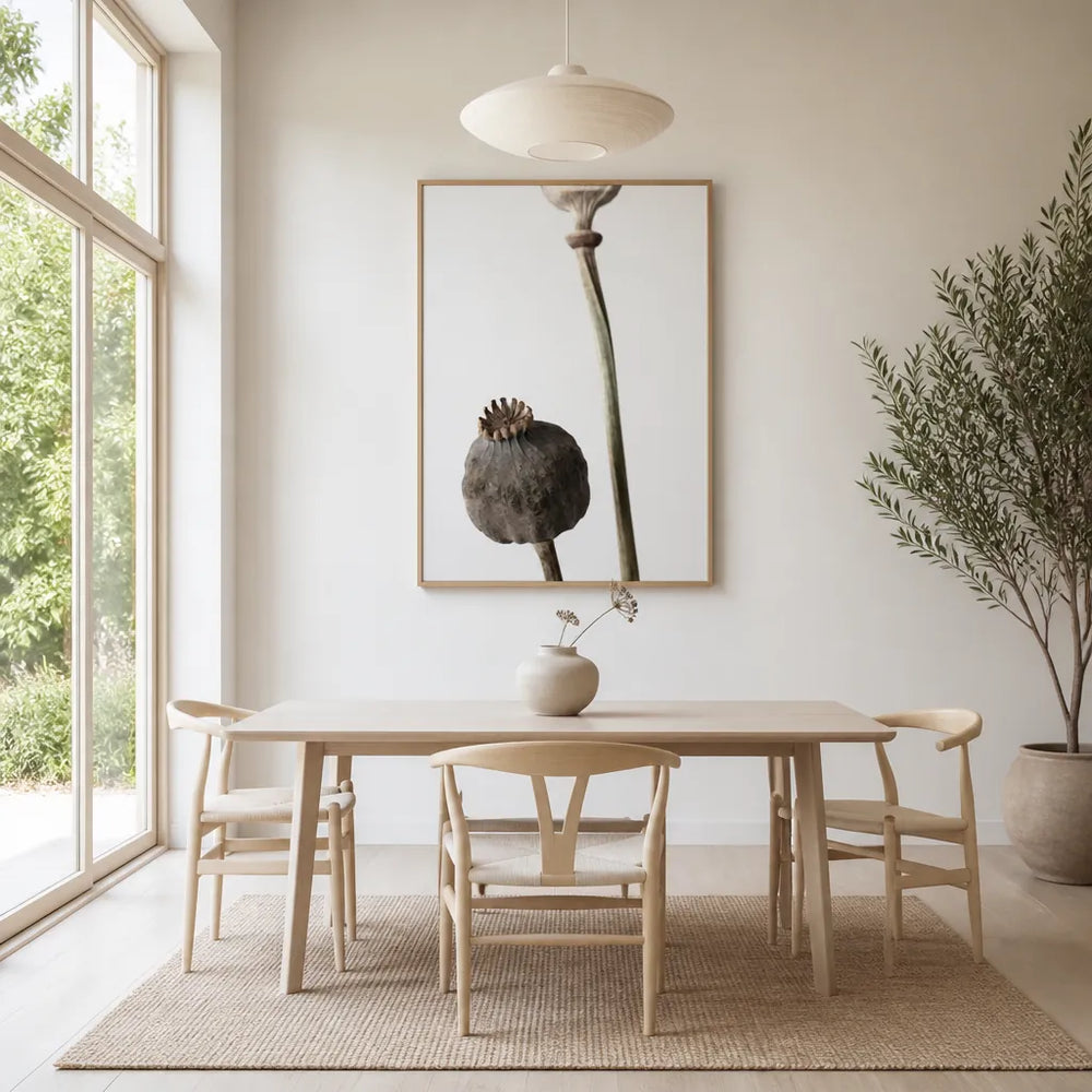 Room mockup featuring Dried Poppy Pods Photo Print