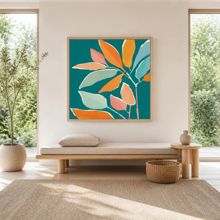 Room mockup featuring Magical Rainbow Forest Art Print