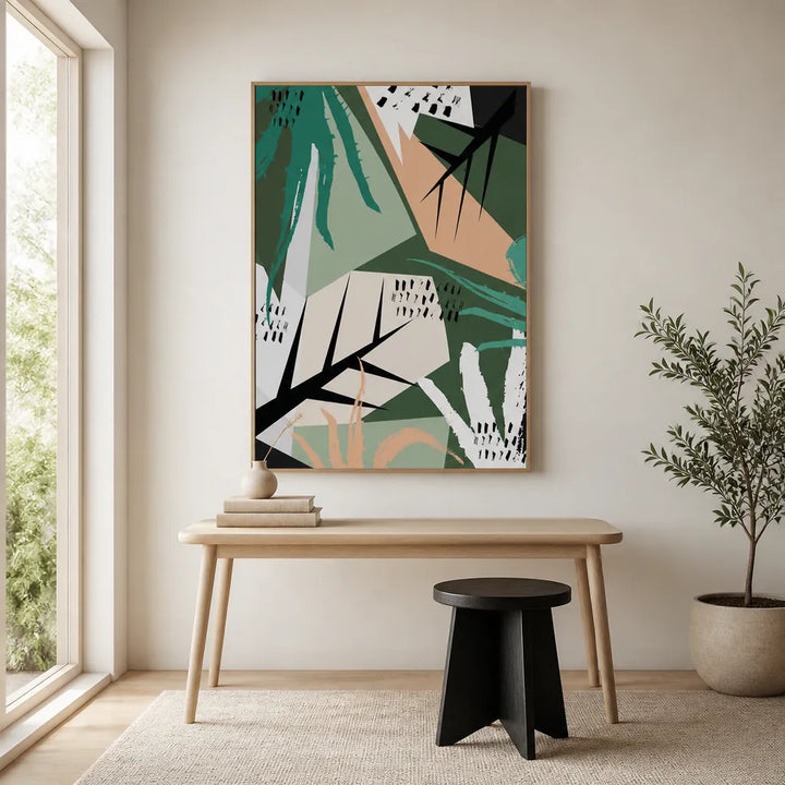 Room mockup featuring Modern Botanical Abstract Art Print