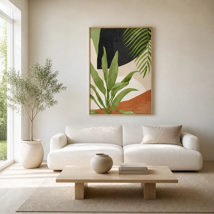 Room mockup featuring Modern Botanical Abstract Art Print